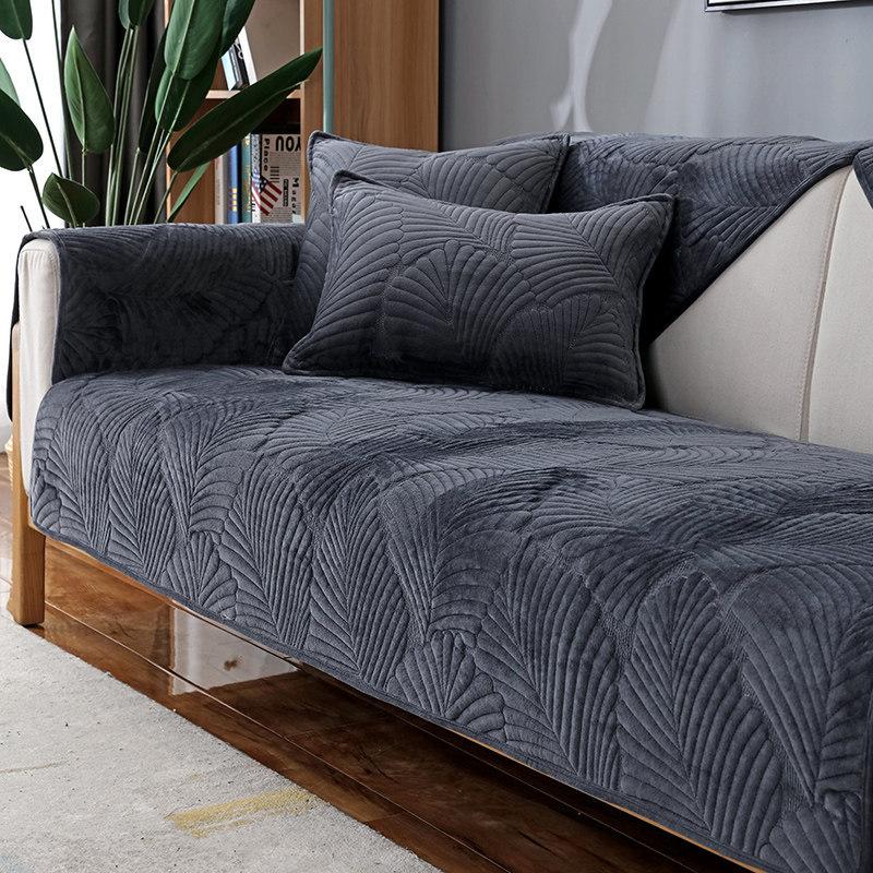 Sofa Kissen Rutschfest Einfach Modern Wintertag Kurzplüsch Sitzkissen Verdickt Vier Jahreszeiten Leder Sofa Überwurf Handtuch