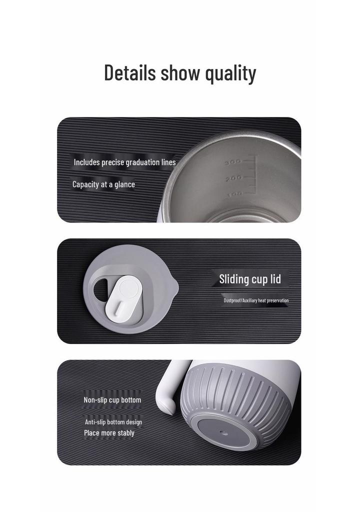 Smart Auto-Mixing Temperature Measuring Rechargeable Cup - 316 Stainless Steel, Digital Display for Coffee, Milkshakes, and Drinks