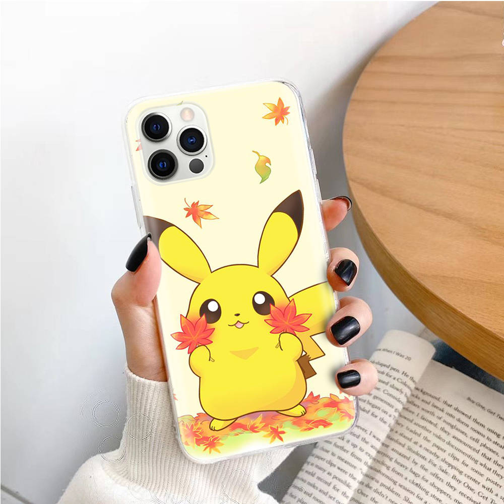 Transparent Case for Samsung A04 A14 A23 M33 M53 Realme 10 9 C35 C55 VIVO X80 Infinix Hot 30 Note 11 Tecno Spark 8P Pro P-33 Pokemons Pikachu
