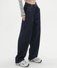 AVANDRESS Buckle Wide Denim Pants Indigo