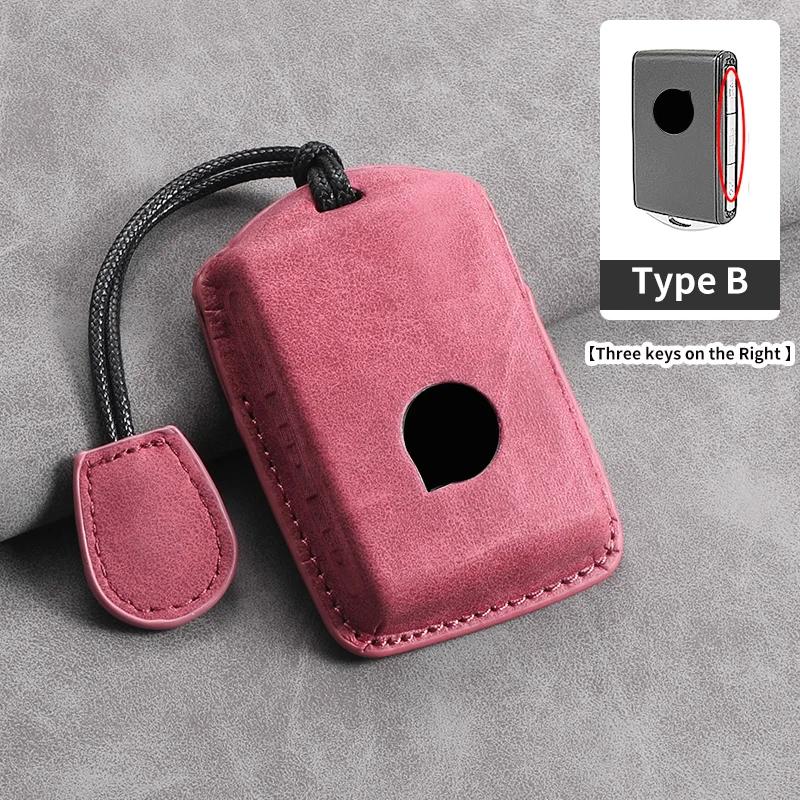3 Button Leather Car Key Case Cover for Volvo S60 S90 XC40 XC60 XC90 V60 V90 T6 T8 Auto Key Shell Protection Accessaries