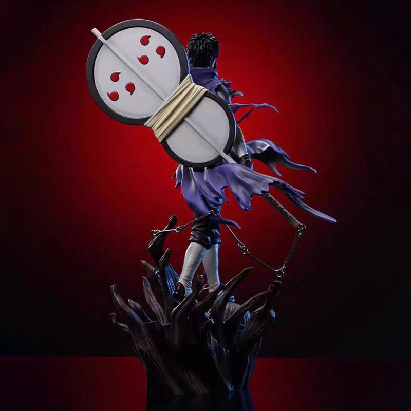 27cm Anime Naruto Figure Akatsuki Uchiha Obito GK Double Headed Sculpture Toys Model Desktop Ornament Birthday Gift