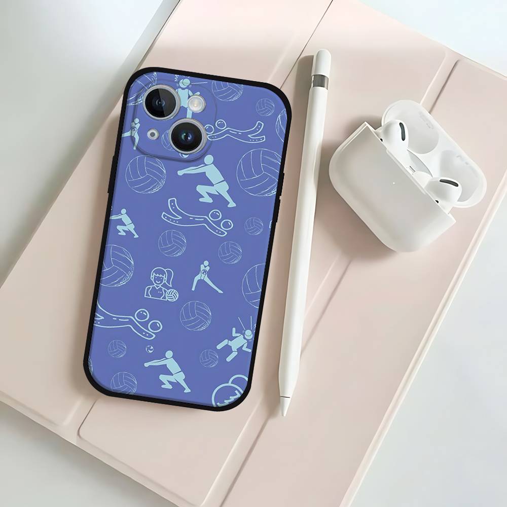 P-Pintadas De Voleibols Black Phone Case That Fits For IPhone 17,16,15,11,13,14 Pro Max,Plus,X,Xr,Xs Max,13Mini