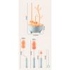 Food Grade Silicone Brush Baby Bottle Cleaner with Drying Rack Deep Clean Bottle Brush Bottle Cleaner Kit Newborn Accessories