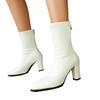 34-48 Skinny Boots Autumn and Winter Short Boots Elastic Legs Long Temperament Pointed French Heightening Thick Heel Elegant
