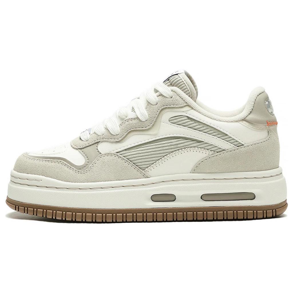 New LiNing Future C1 Anti Slip Wear Resistant Low Top Skateboard Shoes Women's Gray White AGCT028-4