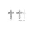 Zircon Stud The Cross Geometric Stud Earring Women Fashion Punk Style Rock Jewelry Girls Gift