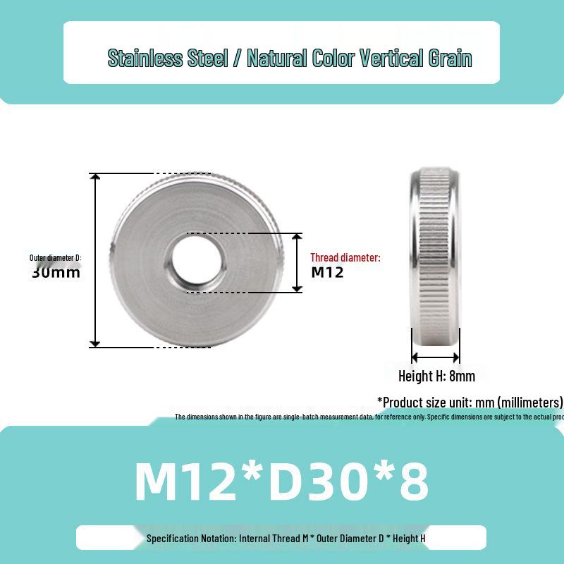 Stainless Steel M3/M6/M10 High-Strength Knurled Nut