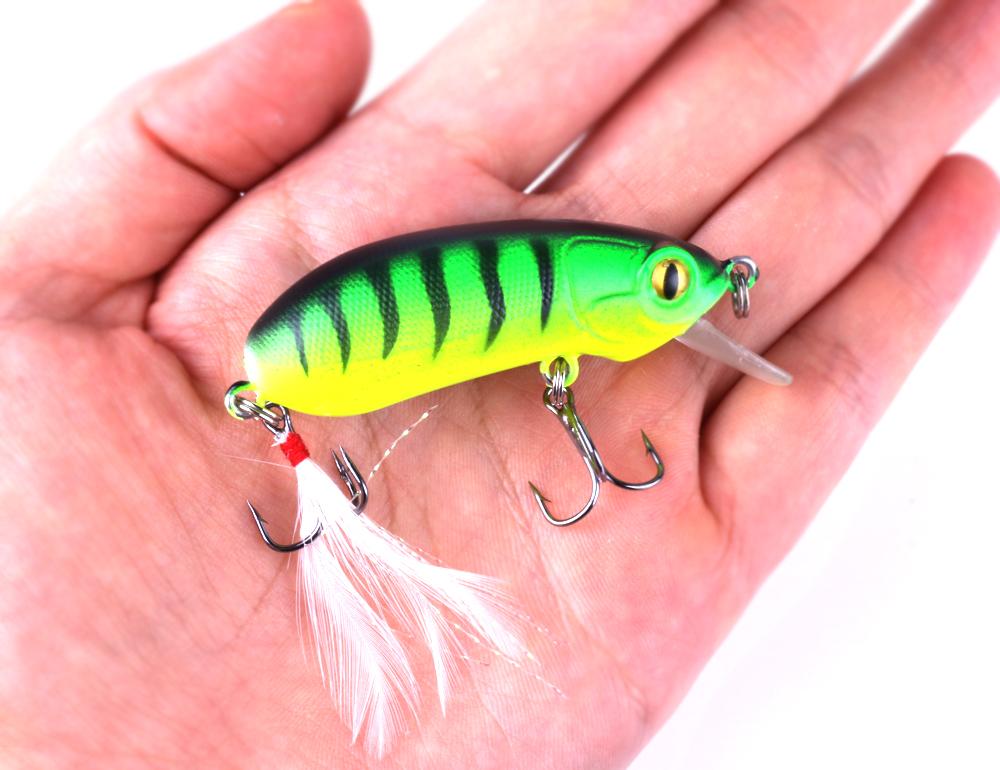 5PCS Fishing Tackle Deep Diving Crankbaits Jerkbait Wobbler Fishing Tackle Good Treble Hooks Tackle For Bass Carp 6CM-10G-#8