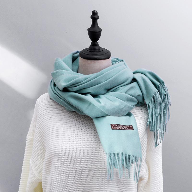 Autumn and winter cashmere scarf women's winter, annual meeting solid color imitation cashmere scarf, Dongdaemun scarf scarf shawl