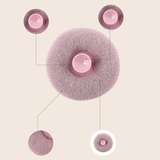 4 pezzi di spugna da bagno esfoliante per la doccia, super morbida, con ventosa, per il corpo