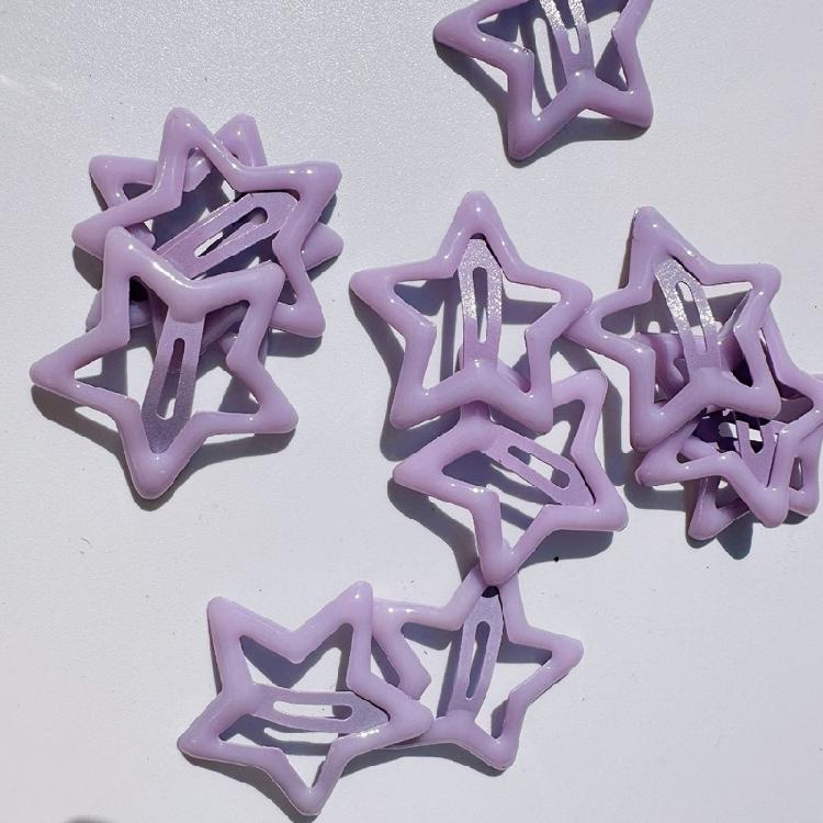 Sweet Girls Snap Hairpins Star Hair Clips Accessories for Lady Women Girls