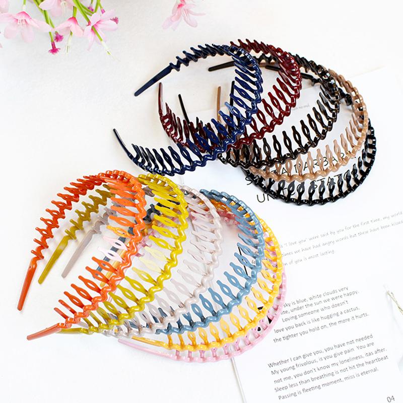 1Pc Headband Convenient Wave Big Comb Simple Hairband Fashion Headdress Hair Hoop Plastic