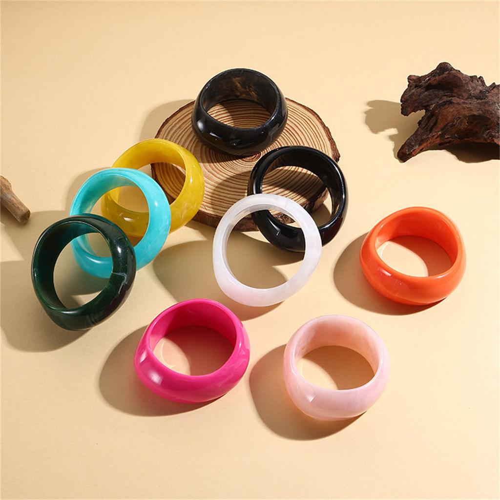Pulsera Brazalete Acrílico Colorido Vintage Sólido Y2k Sólido Vibrante Elegante Joyería Moda Mujer Coreana Suelta Brazalete Y2K Femme