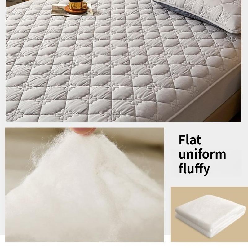 1pcs Waterproof Thickened Fitted Sheet Cotton Quilted Bedspread Full Package Mattress Protective Cover Anti Slip and Dustproof Covers Home Textiles