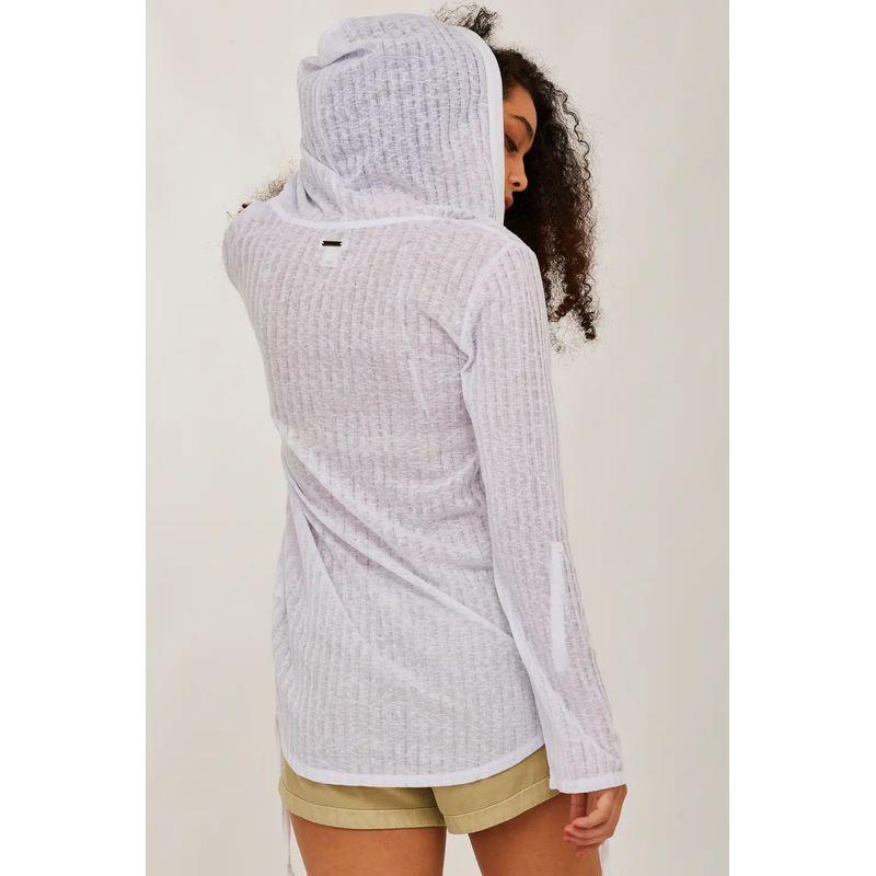 

Австралия Billabong Потрясающий двусторонний пуловер Хенли с капюшоном и рукавами на пуговицах, плиссировкой по бокам снизу, полупрозрачный накидка USD 90 White semi-transparent blouse design 2XL