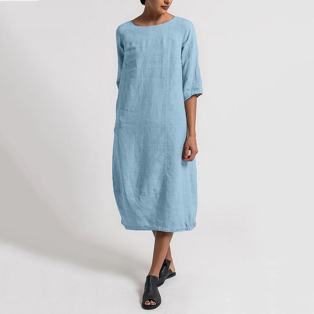 Women Summer Feminino Vestido T-shirt Cotton Casual Plus Size Ladies Dress