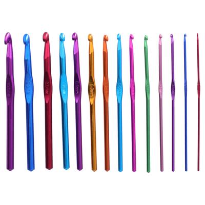 14pcs Crochet Hooks Ergonomic Handle Lightweight Durable Knitting Supplies for Mothers Girls