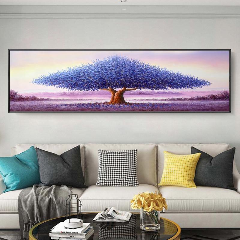 Abstract Tree of Life Oil Canvas Painting Landscape Posters and Prints Wall Art Pictures Cuadros Living Room Home Decor No Frame