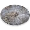 Large Glass Round Serving Black and Sairan J-kitchens Plate, Gold, 25cm,