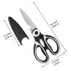 Evanda Kitchen Scissors, Set of 2, Stainless Steel, for Meat, Chicken Bones, Vegetables, and Fish, Multi-Purpose Scissors, Dishwasher Safe, Easy To Cl