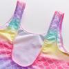 Colorful Gradient Mermaid One-Piece Swimsuit for Girls