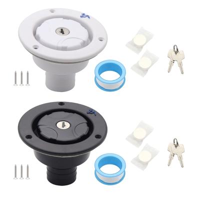 Secure Water Inlet with 2 Keys Anti Corrosion Metal & Plastic Housing Sealed Leak Prevention Includes Sealing Tape