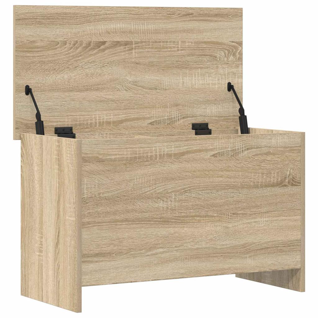 Storage Box Sonoma Oak 80 X 40 X 50 Cm Engineered Wood