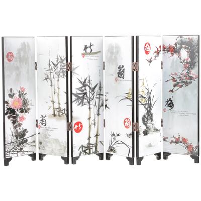 Mini Paravent en Bois Style Pliable Paravents Cloisons de Pièce Décoration Intimité Panneau Maison Jardin