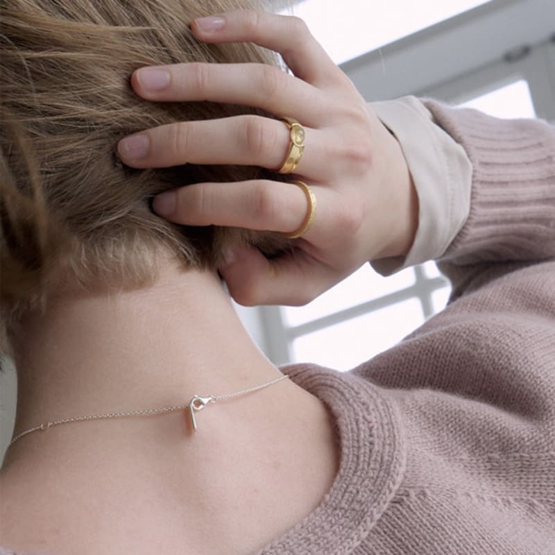 ovbeige [VEI] 925silver STONE BOLD RING_RUTILATED QUARTZ