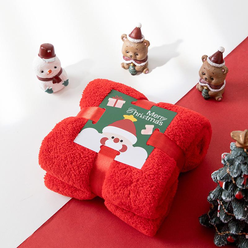 Christmas Holiday Towel With Coral Fleece Material For Festive Gift Giving