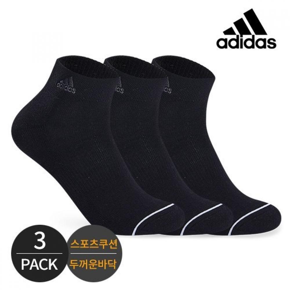 

Adidas Men s Cushion Front Line Embroidery Logo Ankle Socks 3P BK