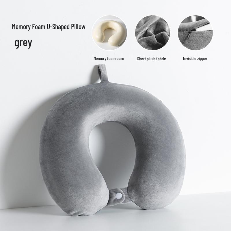 U-förmiges Nackenstützkissen aus Memory-Schaum mit individuellem Logo für Reisen und Werbeaktionen