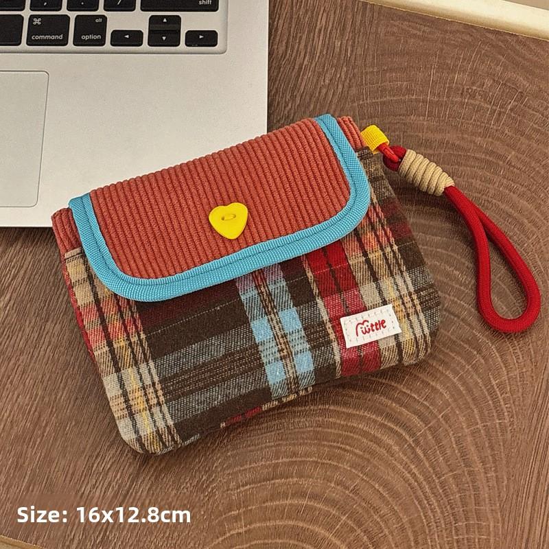 

Portable Mini Sanitary Pad Storage Bag Cute Large Capacity Period Pouch for Girls Students Travel красный