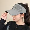 Korean Style Knit Duckbill Cap: Fish Scale Topless Summer Sun Hat for Outdoor Sports