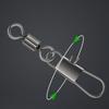50pcs with Interlock Snap Fish Rolling Swivel Steel Fishing Swivel Fish Interlock Snap  Fishing