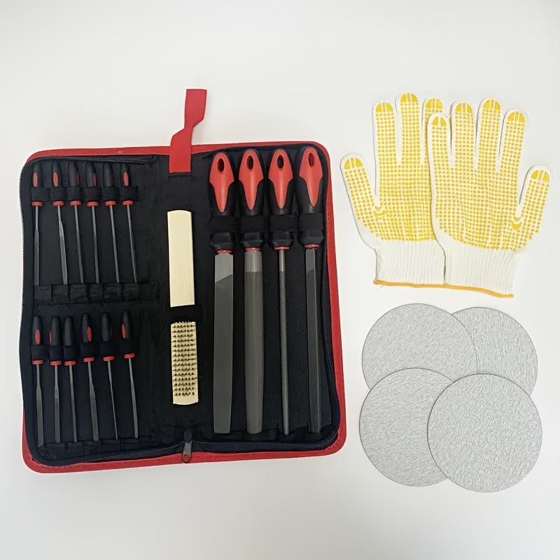 File Tool Set with Carry Case,Premium Grade T12 Drop Forged Alloy Steel, Precision Flat/Triangle/Half-round/Round Large Fi