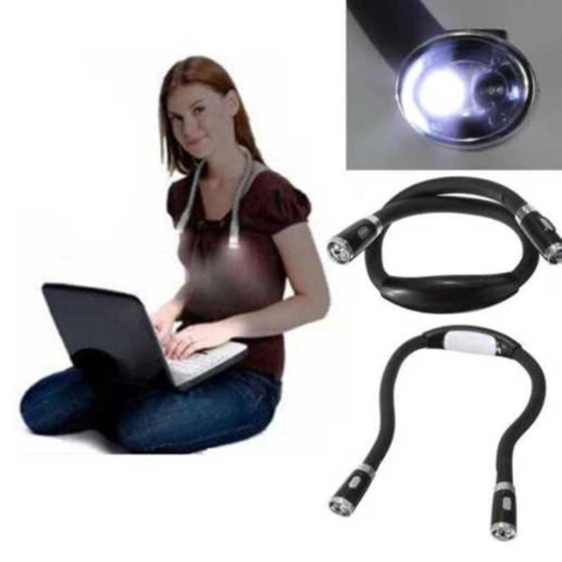 Flexible Handsfree LED Neck Light Book Reading Lamp Night Flashlight Camping Light Led Neck Reading Light Creative Work Lights