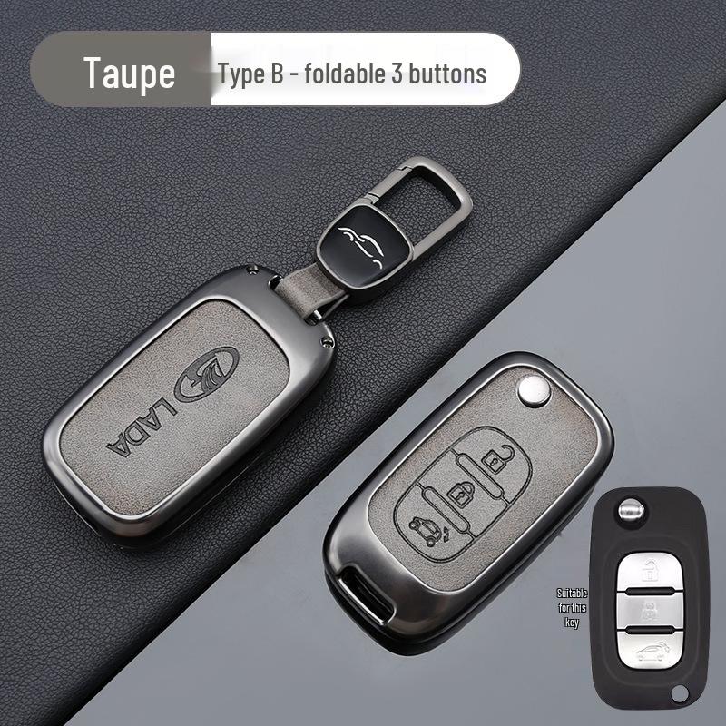 LADA Car Key Protective Metal Cover with Hanging Buckle for Kalina & Niva