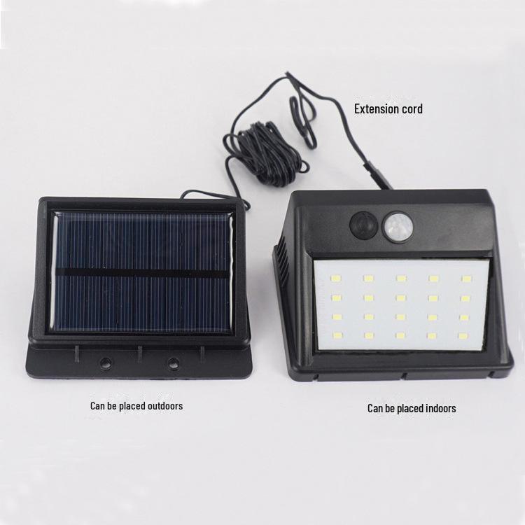 Outdoor Solar Motion Sensor Wall Lights with Remote Control for Courtyard and Corridor