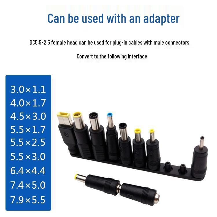 100W PD Fast-Charging Type-C to DC Cable for Lenovo, HP, Dell, Asus Laptops