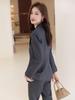 Women's Professional Blue Blazer Suit Set for Spring & Autumn - Elegant Interview & Workwear Attire