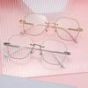Anti Blue Light Glasses Square Metal Frame Women Luxury Eyewear High Quality Blue Light Blocking Computer Eyeglasses for Men and Women
