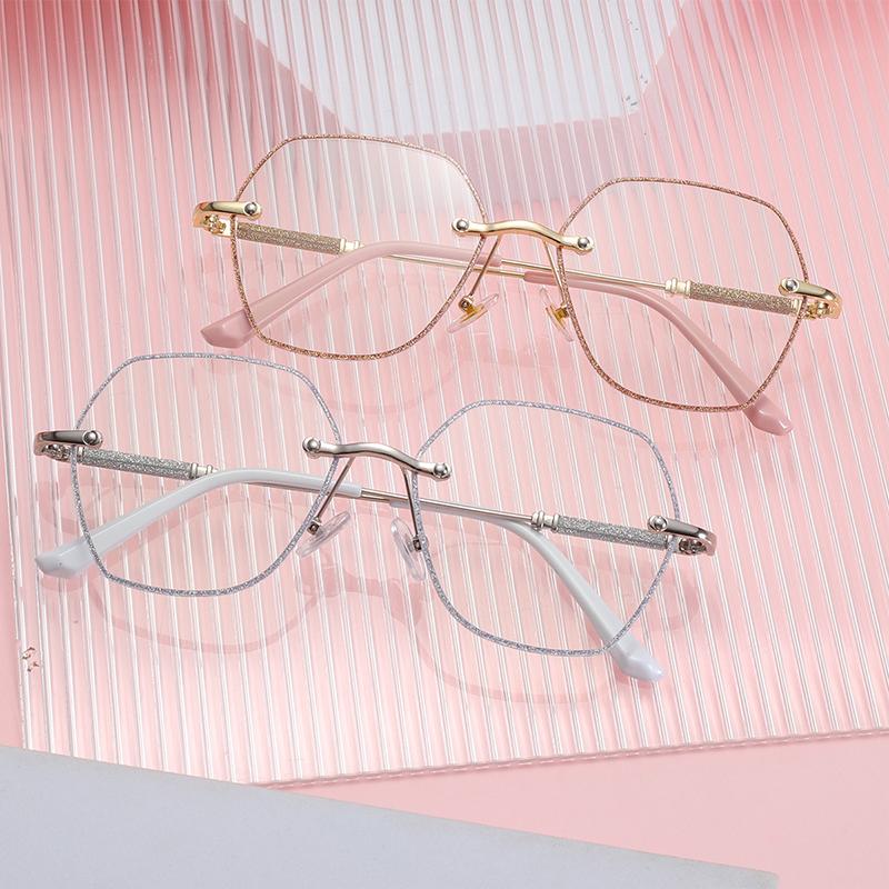 Anti Blue Light Glasses Square Metal Frame Women Luxury Eyewear High Quality Blue Light Blocking Computer Eyeglasses for Men and Women