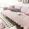 Fabric Non-slip Cotton Cushion Sofa Cover Cover Towel American-style Solid Color Sofa Cushion All Seasons Universal Cotton