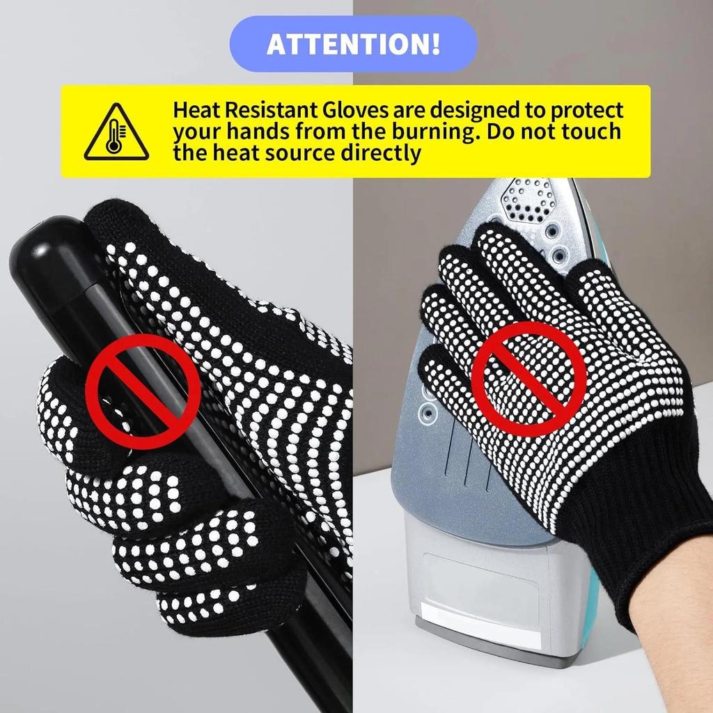 Spot Hairdressing Heat-Resistant PVC Non-Slip Gloves for Curling Irons & Straighteners
