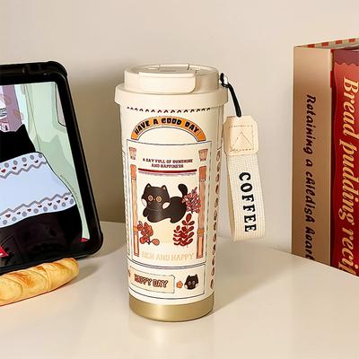 New Cat Coffee Cup 316 Stainless Steel Thermos Cup High Value Men's and Women's Portable Water Cup Car Gift Cup
