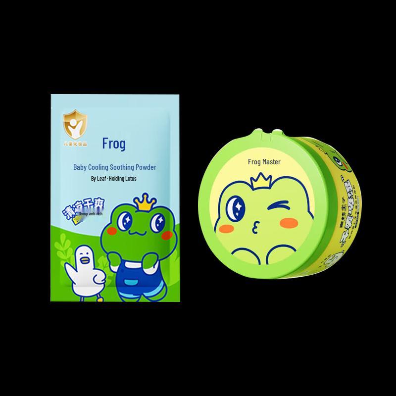 Frog Prince Baby Cooling & Talcum Powder Set
