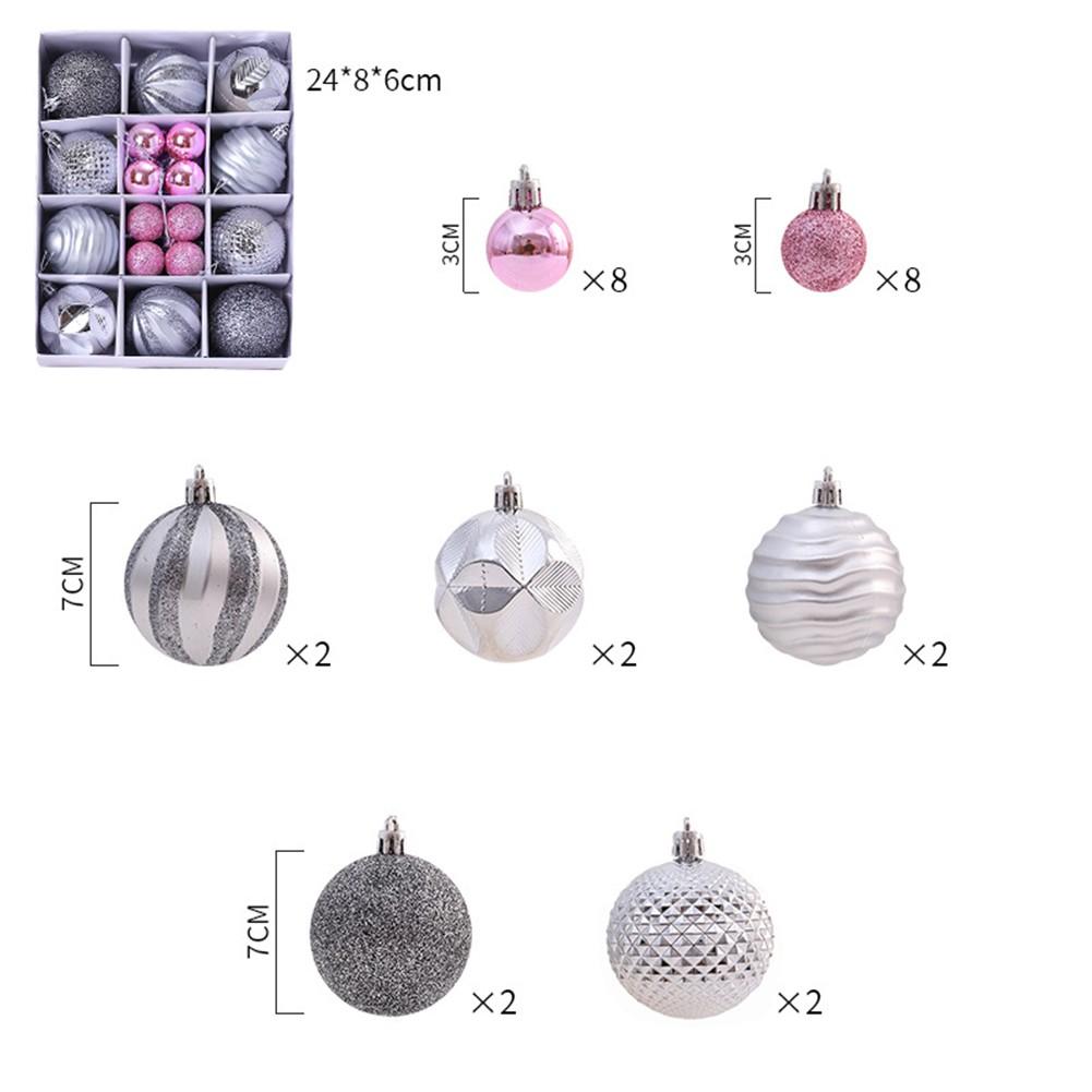 Stylish 26PCS Shatterproof Christmas Decorations Baubles Tree Pendants Green