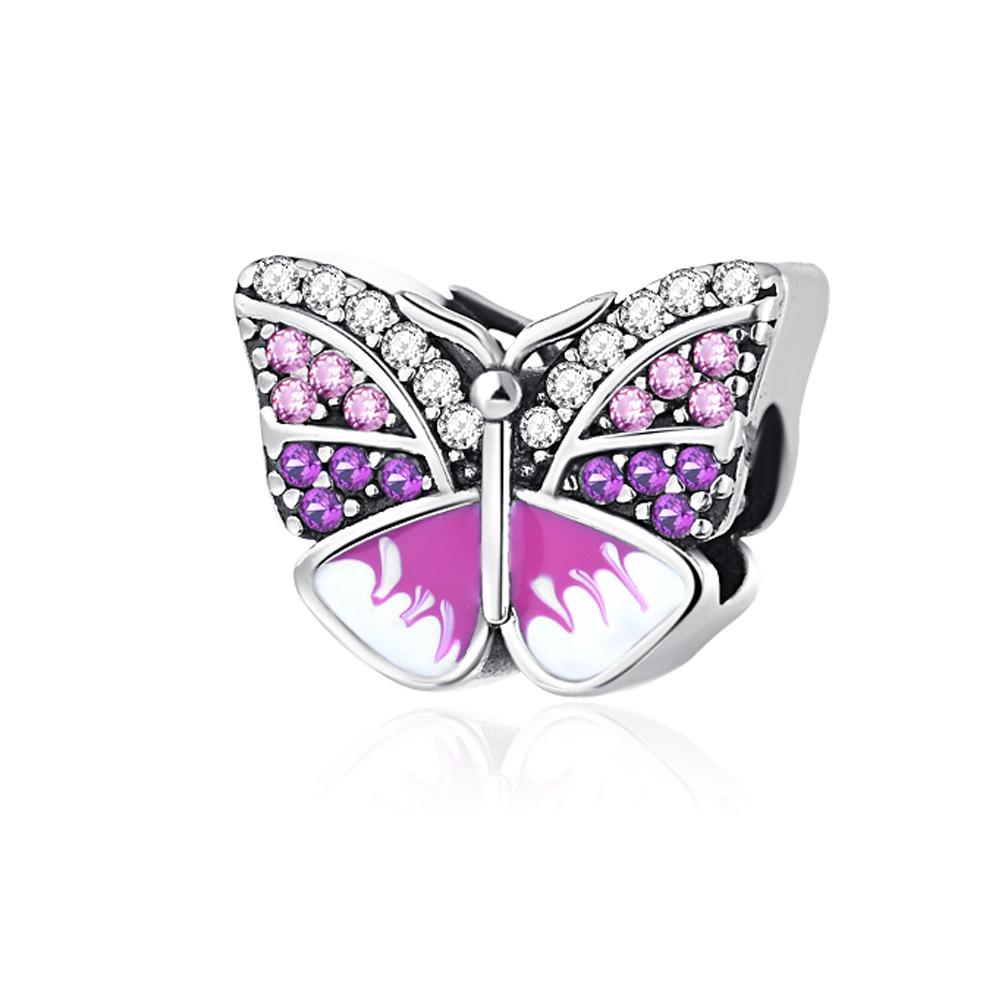 New Inoriginal Copper Variegated Exquisite Butterfly Series Charm Fit Bracelet Necklace Diy Women Jewelry Gift